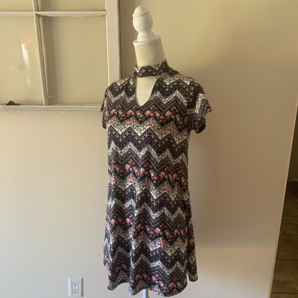 Joe Boxer Collar Minidress, Floral Skater Dress